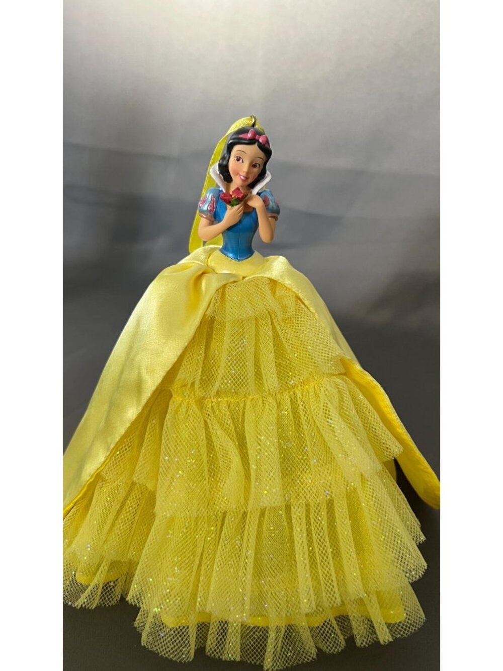 Disney Snow White Ornament Yellow Dress Sparkling Tulle Collectible